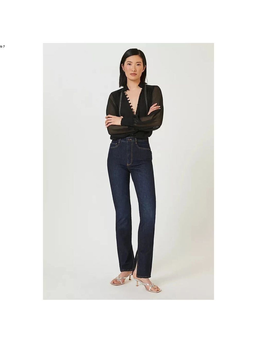Anthropologie Pilcro Split Straight Jean Size 29